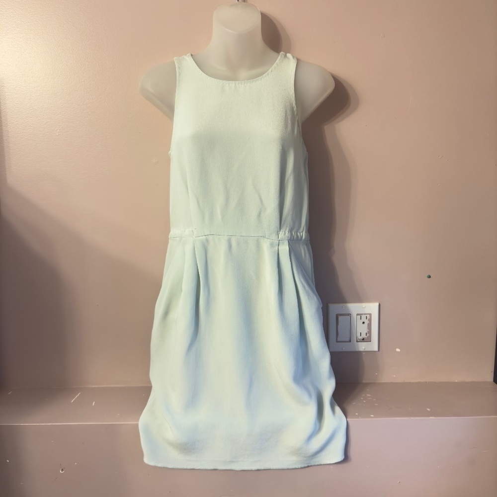 Aritzia Wilfred 100% Silk Midi Dress Light Mint Women Size 0